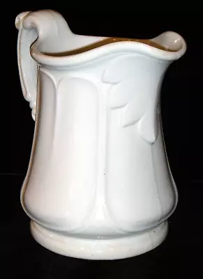 Buy Rare Antique Jacob Furnival & Co. (J.F.) Paneled White Ironstone China Pitcher • 149.10£