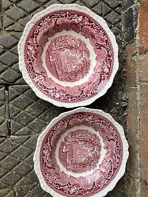 Buy Antique Masons Ironstone China Vista England Red/Pink Bowl 9 Inch Diameter • 10£