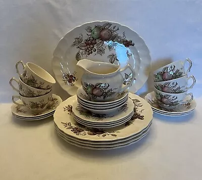 Buy 26 Pc Johnson Brothers HARVEST TIME Dinnerware Set For 4 With Platter And Extras • 88.53£