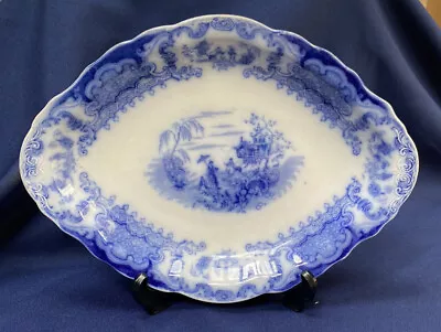 Buy Flow Blue Geisha Upper Hanley Pottery Co  1890s Serving Dish  • 11.99£