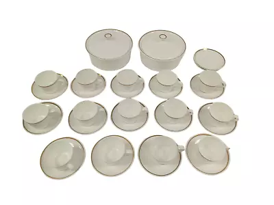 Buy Royal Tuscan Sovereign Fine Bone China White With Gold Rim 33 Piece Set • 9.99£