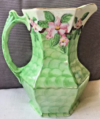 Buy Antique Maling Art Deco Green Lustre Pitcher/Jug/Vase - 8  X 7.5  • 24.95£