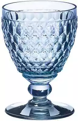 Buy Villeroy & Boch Boston Water Goblet Glass Blue 144 Mm 0.40 L • 18.99£