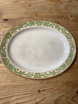 Buy Booths Green Gold Tan Dragon Serving Plate, Well-used. Dated 1935. Silicon China • 6£