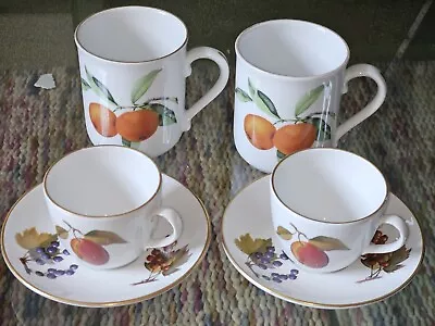 Buy Royal Worcester Fine Porcelain Oven To Table Ware 2 X Mugs And 2 X Cups , Saucer • 25£