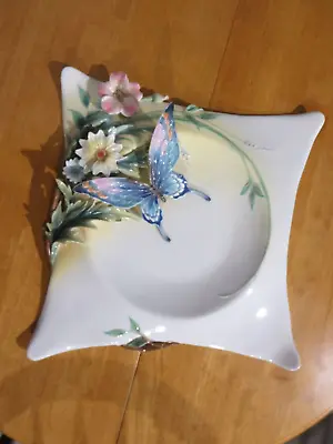 Buy Franz Porcelain  Papillon  Butterfly Platter Limited Edition 278/2000 Signed • 303.42£