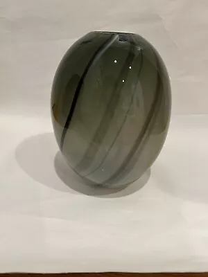 Buy Vintage Unique Swedish Glass Striped Vase Signed By Bengt Edenfalk Kosta Boda • 279.58£