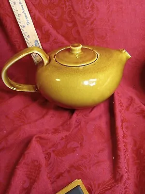 Buy Russel Wright  Casual China HIGH Tea Pot With Lid Green Brown Caramel Unusual  • 45.66£