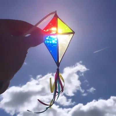 Buy Handmade Genuine Stained Glass Kite Suncatcher Made In Wales  • 7.99£