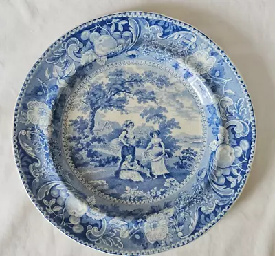 Buy English Blue And White Plate, Circa Early-mid 19th Century • 55£
