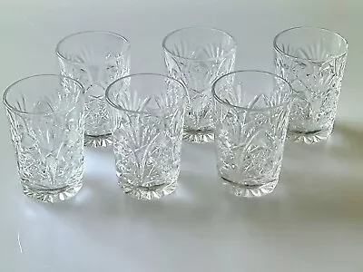 Buy Vintage Bohemia Czech Crystal Whiskey Tumbler Glasses 8cm Boxed • 20.99£