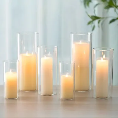 Buy Romadedi Hurricane Candle Holders Glass - Set Of 12 • 7.50£