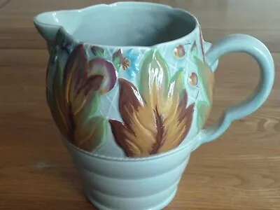 Buy Clarice Cliff Newport Pottery Celadon Leaf & Berry Jug 41A 8  Art Deco • 35£