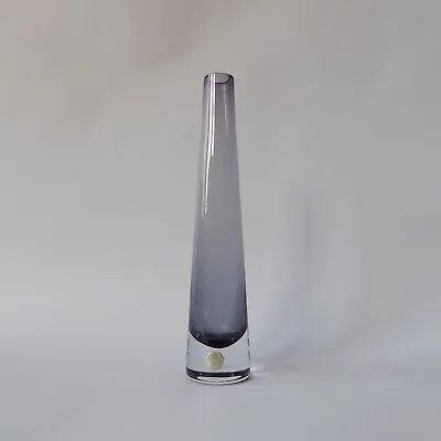 Buy Sea Glasbruk Kosta Swedish Mid Century Vintage Art Glass Vase, Lilac Chimney 10  • 16£