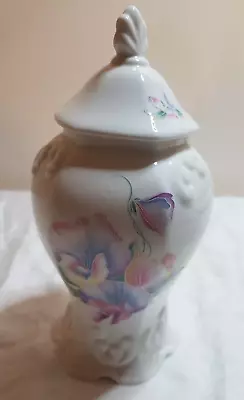 Buy Aynsley Little Sweetheart Jar Bone China Vase Pink And Purple Flowers • 5£