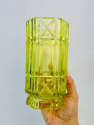 Buy HTF Vaseline Glass Celery Vase C. 1880’s - 7” Tall - O’Hara Glass Co. • 371.84£