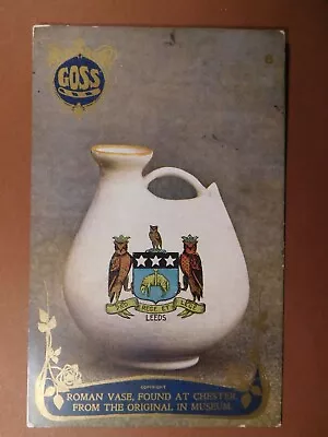 Buy W.H.GOSS POSTCARD Roman Vase With Leeds Crest 1905 • 5£