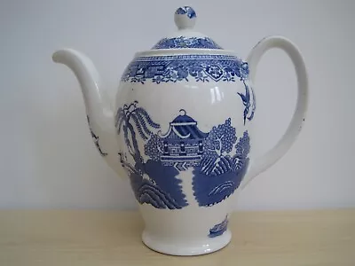 Buy Vintage Wood & Sons Woods Ware Blue Willow Pattern 1.25 Pint Coffee Pot • 9£