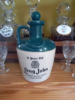 Buy Vintage Long John Stoneware Whisky Jug / Flagon Scotch  Age 12 Years • 12.50£