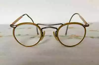 Buy Vintage 1930s Children's Round Bakelite Spectacles With Sprung Wire Ear Pieces • 34.99£