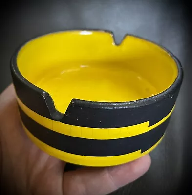 Buy Yellow And Black Raymor Italy Ceramic Ashtray 4x2” 1950s Midcentury Ceramiche  • 65.23£