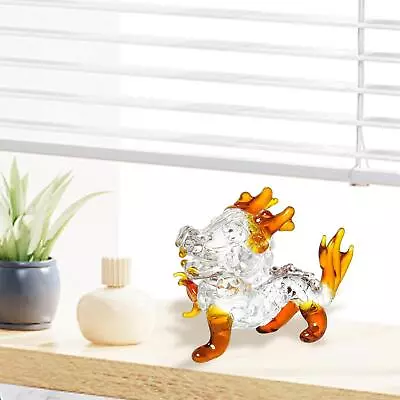 Buy Crystal Dragon Figurine Collectible Figurines Table Ornaments Animal Art • 7.98£