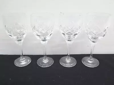 Buy Royal Doulton Set Of 4 Crystal Cut Glass Small Drinking Wine Glasses 6 Inch • 19.99£