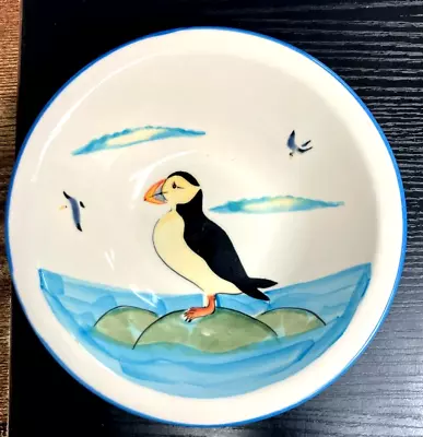 Buy Vintage The National Trust Hand Painted In England Puffin Bowl 6.5  • 9.99£