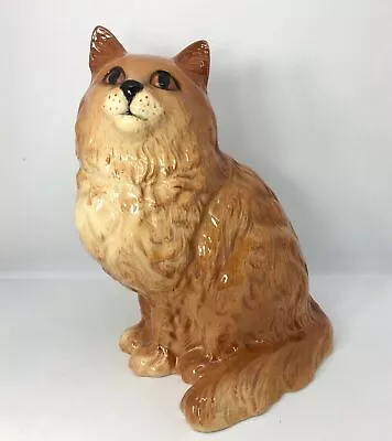 Buy Beswick England 1867 Vintage Rare Lge Glazed Sitting Ginger Persian Cat Statue • 124.99£