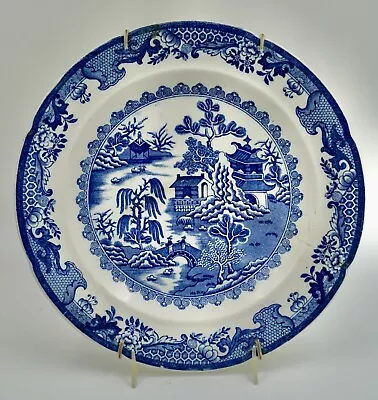 Buy Vintage Mason's Ironstone China Blue And White 10.5  Collectible Plate Repaired • 18.63£