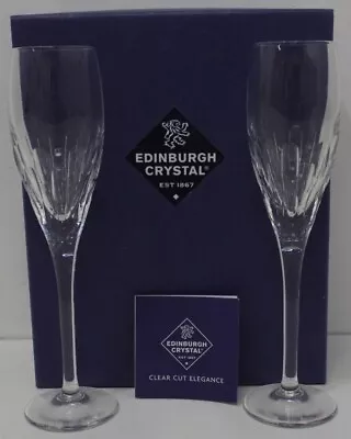 Buy Edinburgh Crystal Champagne Flutes Glasses Set Of 2  • 34.19£