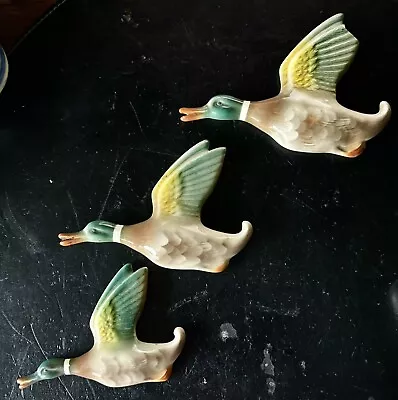 Buy Set Of 3 Vintage Keele Street Pottery Flyings Ducks • 65£