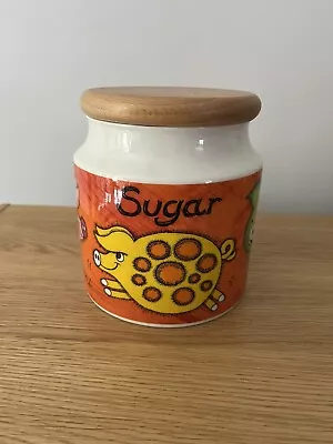 Buy Dunoon Jane Brookshaw Funky Farm Stoneware Sugar Canister Storage With Lid • 14£