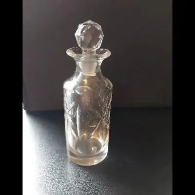 Buy Vintage Cut Glass Perfume Bottle With Stopper  • 8£