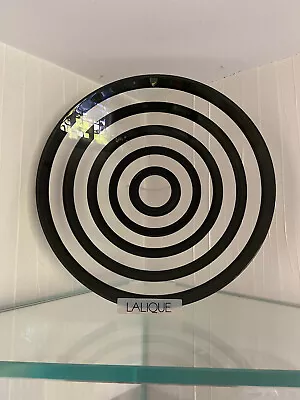 Buy Orrefors (Sweden) - Shallow Glass Bowl With Concentric Black Bands - Signed • 94£