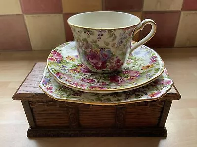 Buy Royal Winton Grimwades Chintz Trio Summertime 1995. MARKED AS SECONDS. • 14.99£