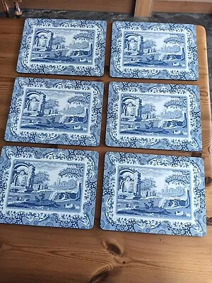 Buy Pimpernel For Spode Blue Italian Placemats Set Of 6 • 20£