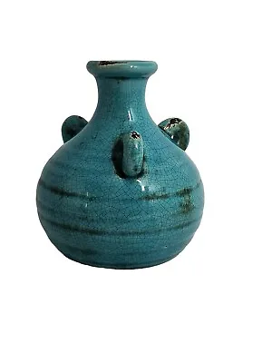 Buy Turquoise Foreside Prosecco Bud Vase Crackle Glazed Ceramic Replacement Boho  • 8.38£