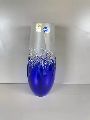 Buy Vintage Cut Glass Crystal Caesar Bohemia Hoarfrost Vase - Czech Bohemian • 85£