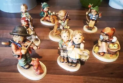 Buy 8 MJ Hummel Figurines - Some Good Some Repaired. Apple Girl Fiddle Boy Chicks • 15£