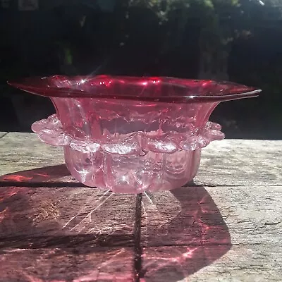 Buy Antique Cranberry Bowl • 10£