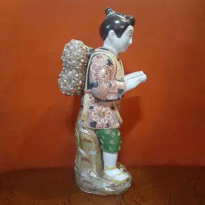 Buy NINOMIYA SONTOKU KINJIRO KUTANI Ware Pottery Statue 12.6 Inch Japanese Vintage • 264.52£
