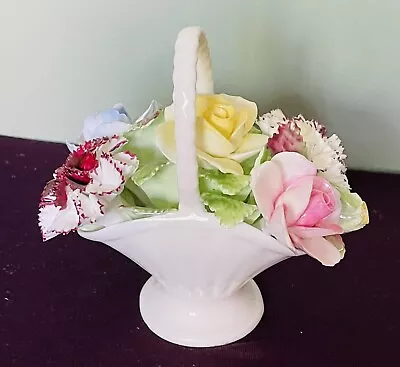 Buy ROYAL DOULTON Bone China Handled Basket Of Flowers • 27.03£