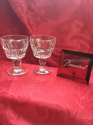Buy FLAWLESS Stunning BACCARAT Art Glass MARIGANNE 2 Crystal WINE COCKTAIL LIQUEUR • 125.81£
