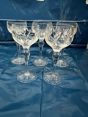 Buy Stuart Crystal IVANHOE Pattern Hock Wine Glass X 5 • 35£