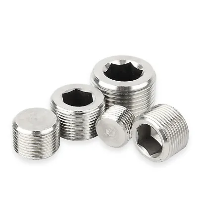 Buy BSP / NPT / PT Male Blanking Plugs 1/8  1/4  3/8  1/2  3/4  1  1-1/4  1-1/2  2   • 186.99£