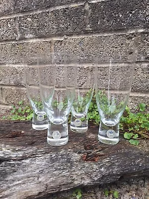 Buy Vintage Set Of Holmegaard Clear Crystal Wine Glasses. • 60£