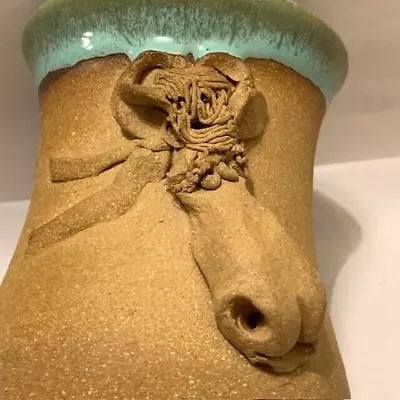 Buy Ceramic Mug Moose Face Clay In Motion 3D Raised Signed 5  Handmade Rustic GIFT • 32.50£