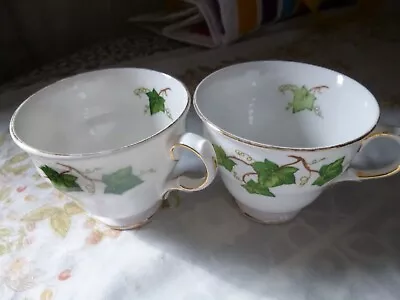 Buy 2 'Green Ivy' Colclough Cups • 3£