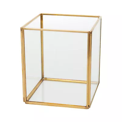 Buy Kusso Glass And Gold Metal Terrarium Plant Pot Planter For Small Indoor Plants • 14.99£